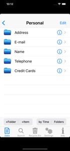 Personal Info Keeper screenshot #1 for iPhone