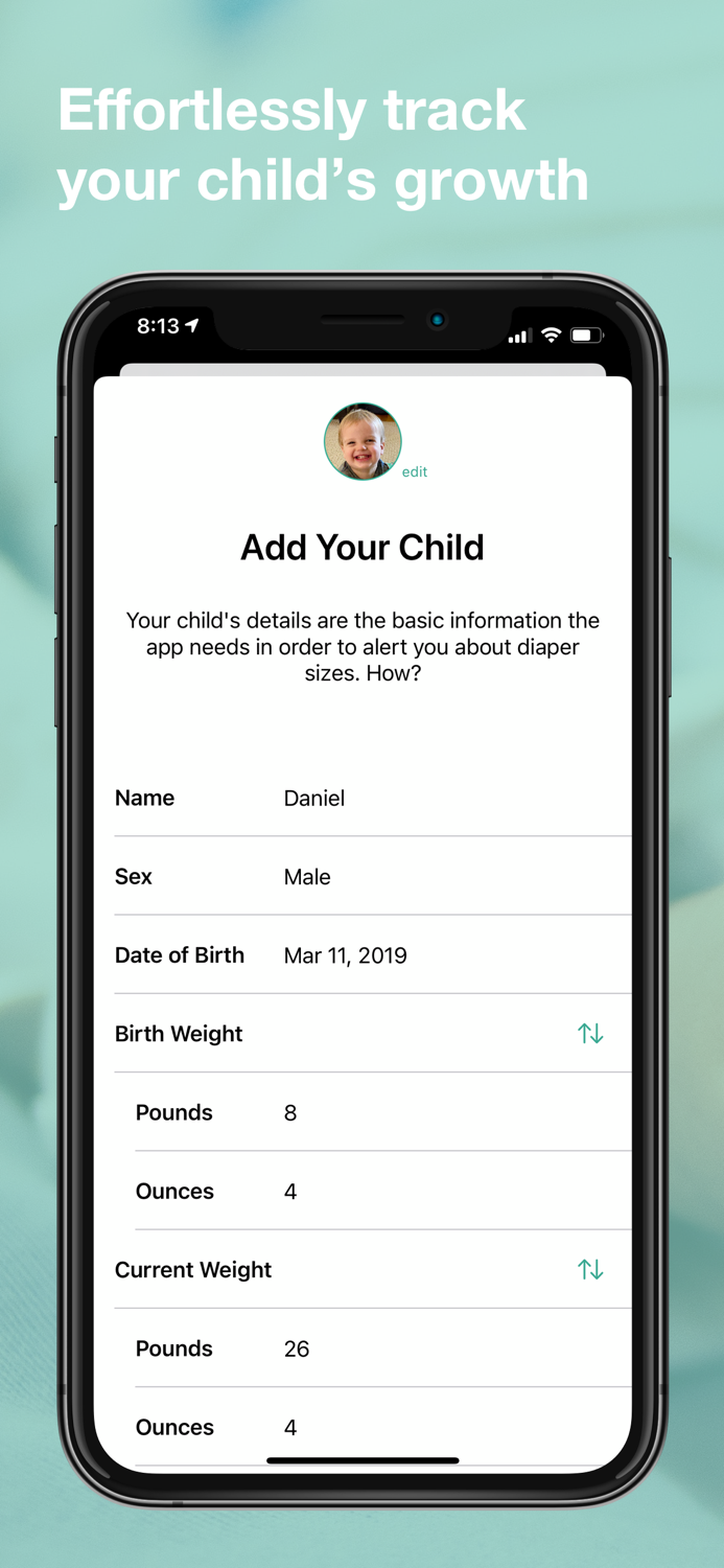 Diaper Alerts for growing baby