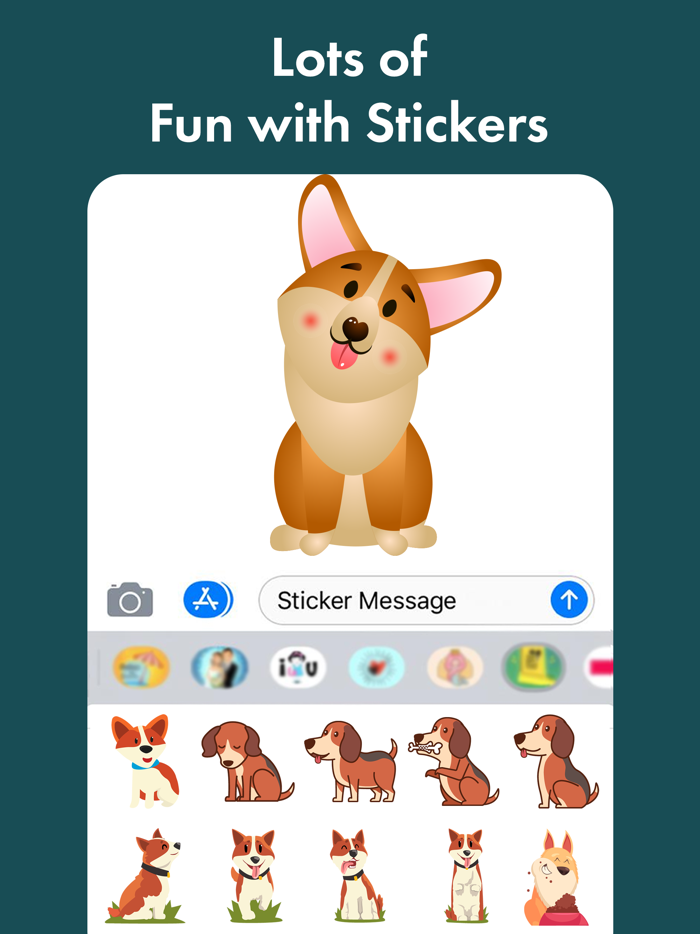 Lucky Dog Animated Stickers