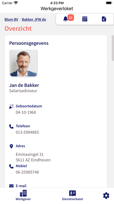 Werkgeverloket Screenshot