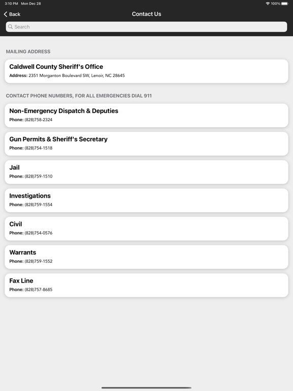 Caldwell County Sheriff, NC screenshot 2