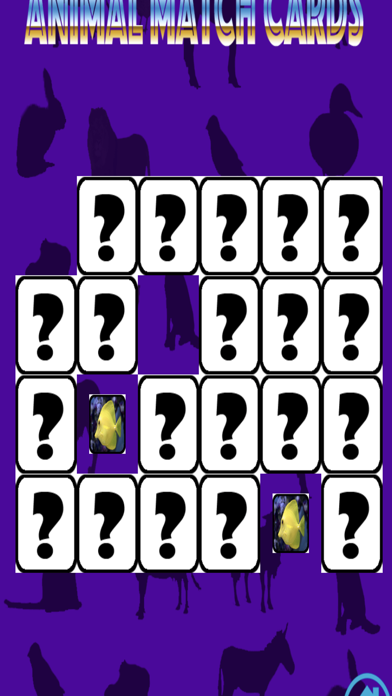 Ninu's Animal Match Card Game Screenshot