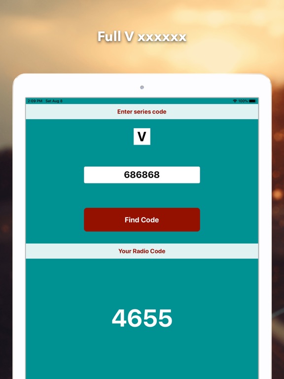 Screenshot #5 pour Radio Code for Ford V Series