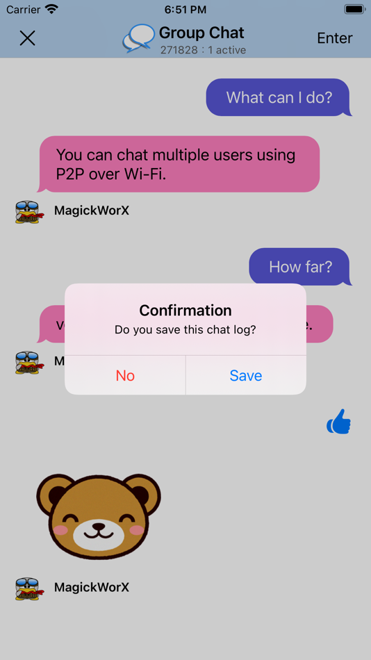 #4. xChatz - Chat app with Wi-Fi (iOS) 由: Kouichi Abe