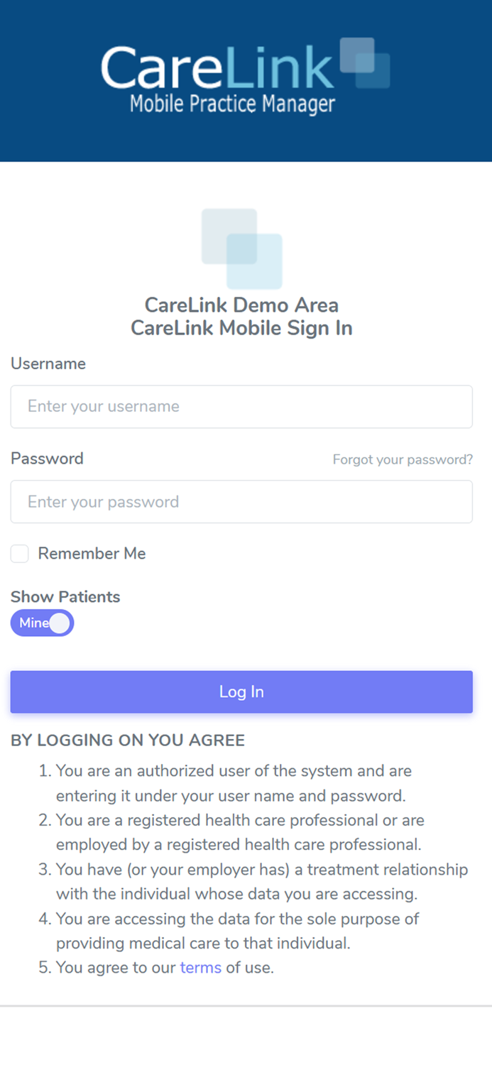 Carelink Mobile Provider App