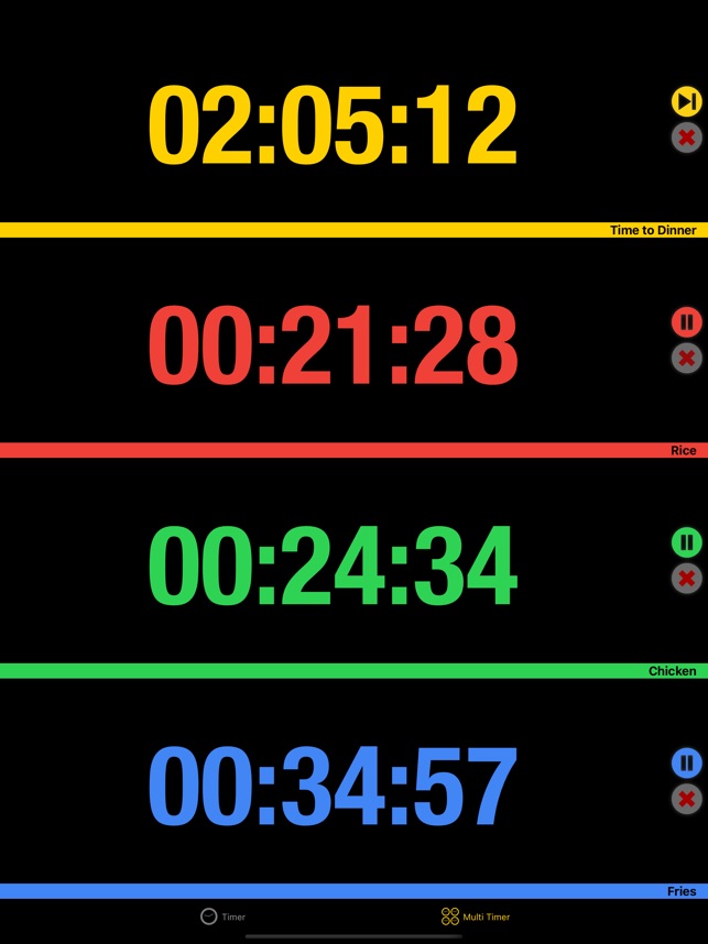 MultiTimer: Multiple timers on the App Store