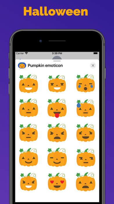 Screenshot #1 pour Pumpkin emoji for Messages
