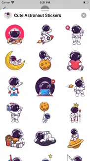 cute astronaut stickers iphone screenshot 2