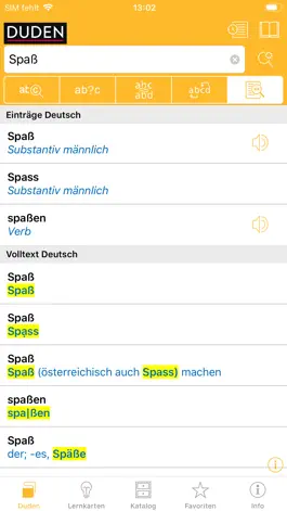 The app Duden German Dictionaries Game screenshot Duden German Dictionaries apk