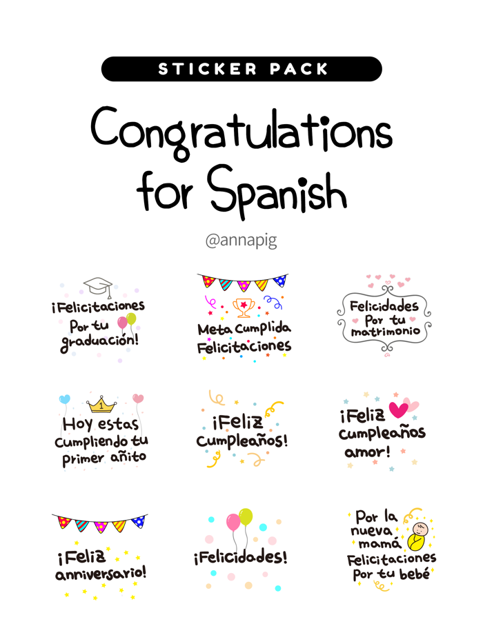 Congratulations for Spanish