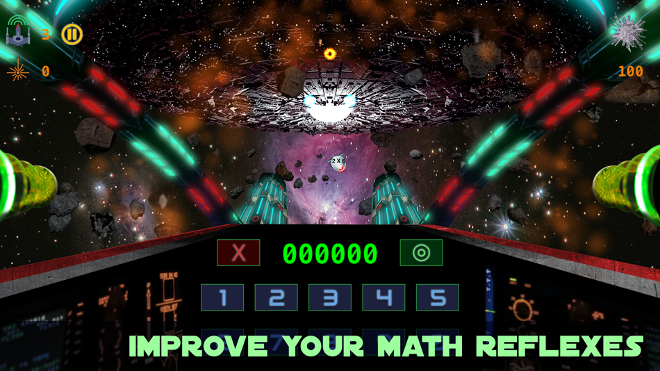 #1. Mathteroids: Math Asteroids (iOS) By: Garland Yu