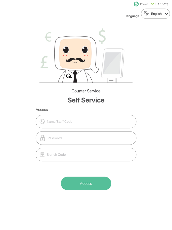 QueQ Counter Self Service