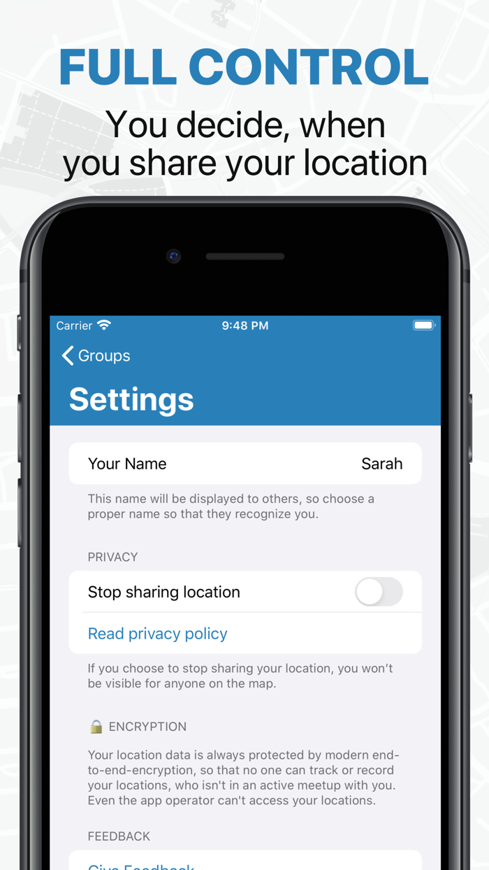 TICE Friends Location Sharing