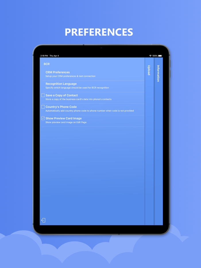 Business Card Reader Multi CRM