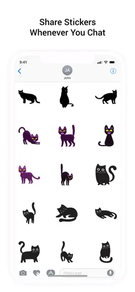 Game screenshot Black Cat Sticker for iMessage mod apk