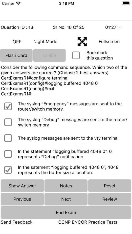 #3. CCNP ENCOR Exam Simulator (iOS) By: Anand Software and Training Pvt Lyd