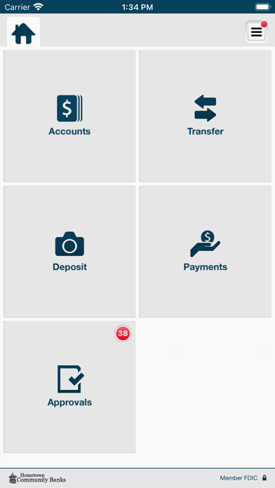 Hometown Business Banking Screenshot