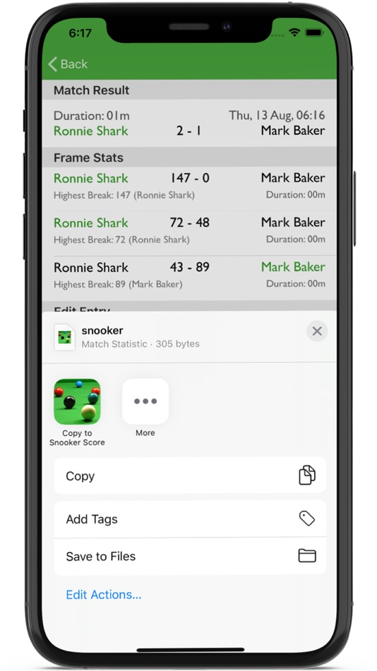 #5. Snooker Score (iOS) Podle: Aero Notion Limited