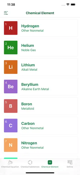 Game screenshot ‎Chemical Dictionary hack