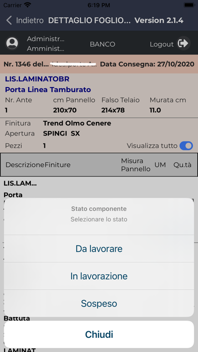 Foglio Lavoro Screenshot