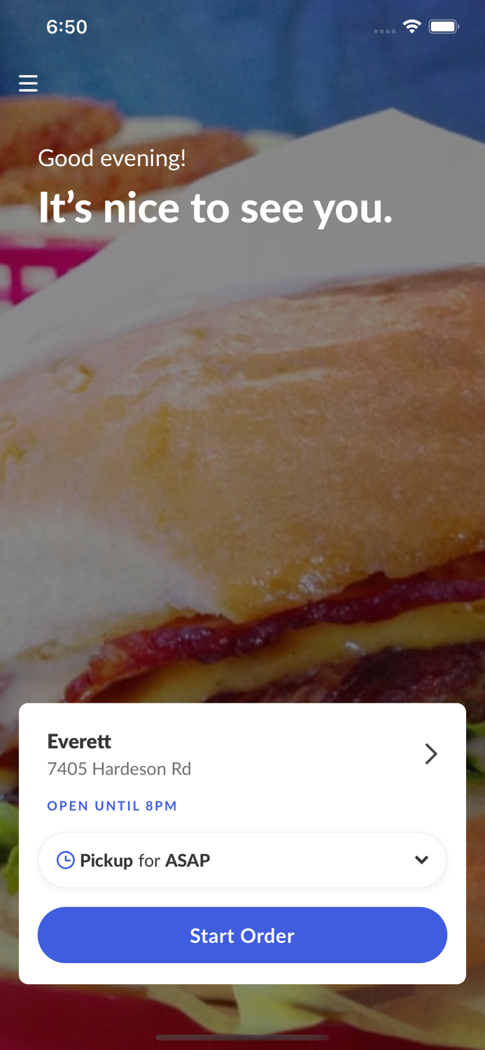 Billie on Burger and Fish Chips