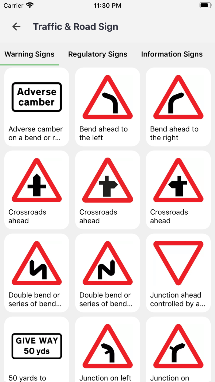 Theory Test Driving Car