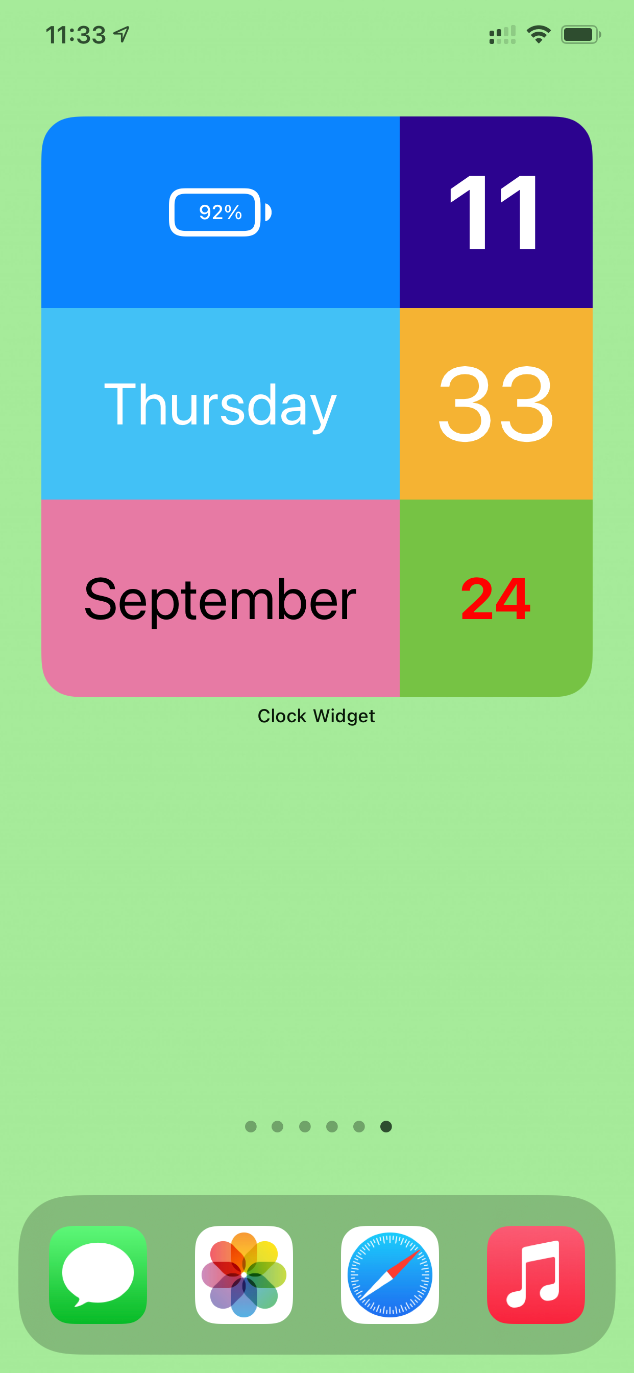 Clock Widget - Funky Colors screenshot 5