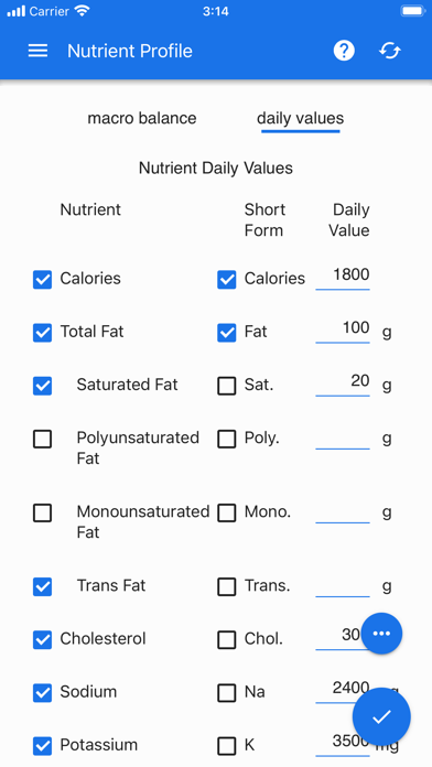 WellBalancedMeal Screenshot