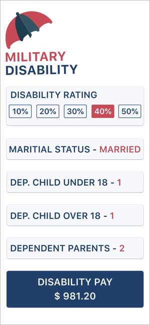 ‎Military Retire Pay Screenshot