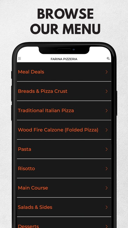 Farina Pizzeria App