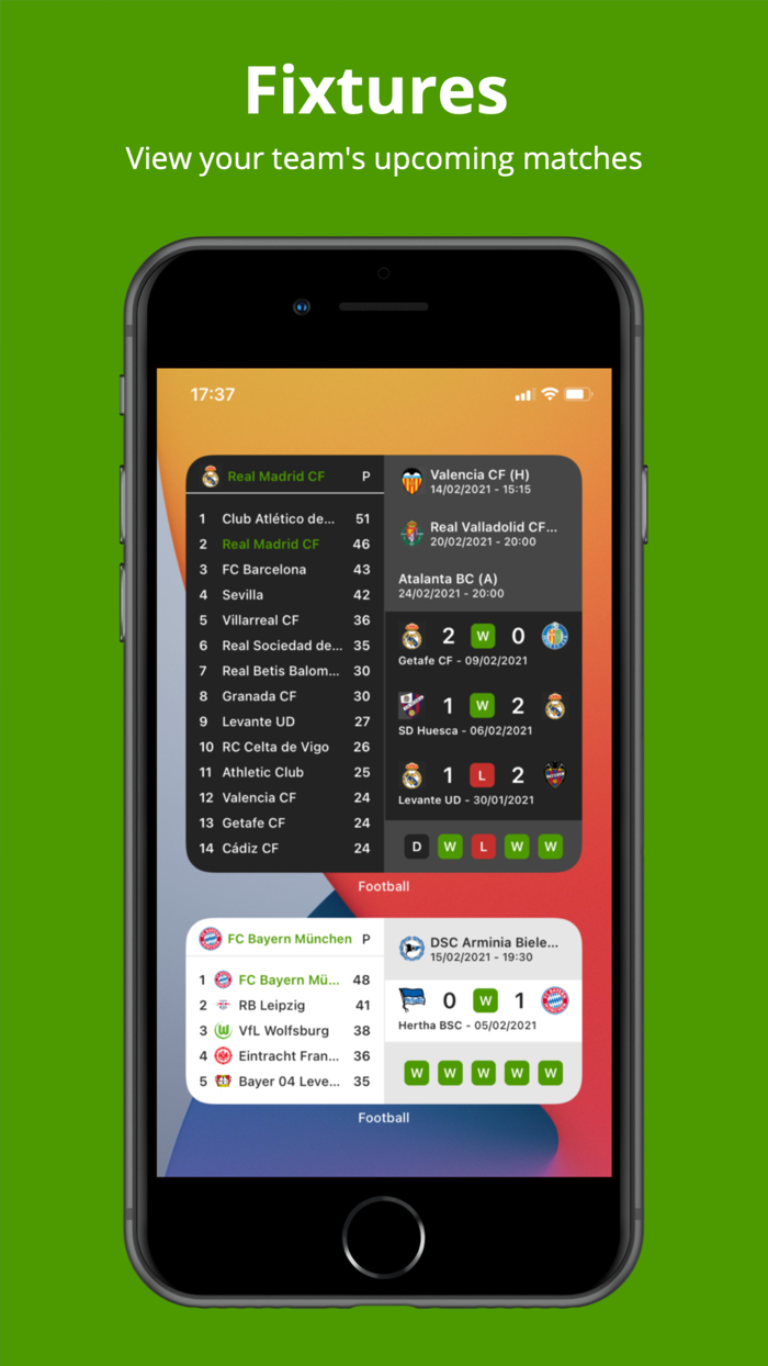 Teams - Soccer Widget