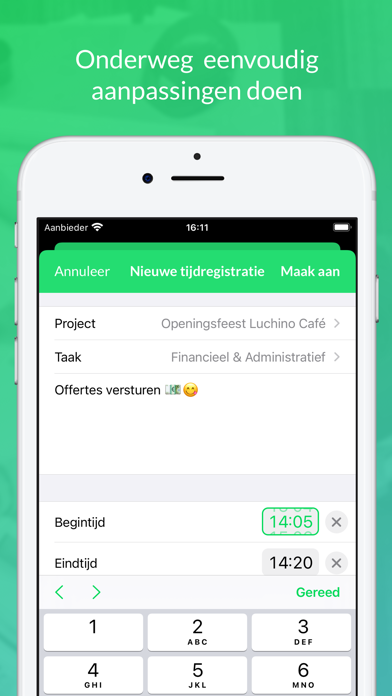 Screenshot #2 pour Keeping – Urenregistratie