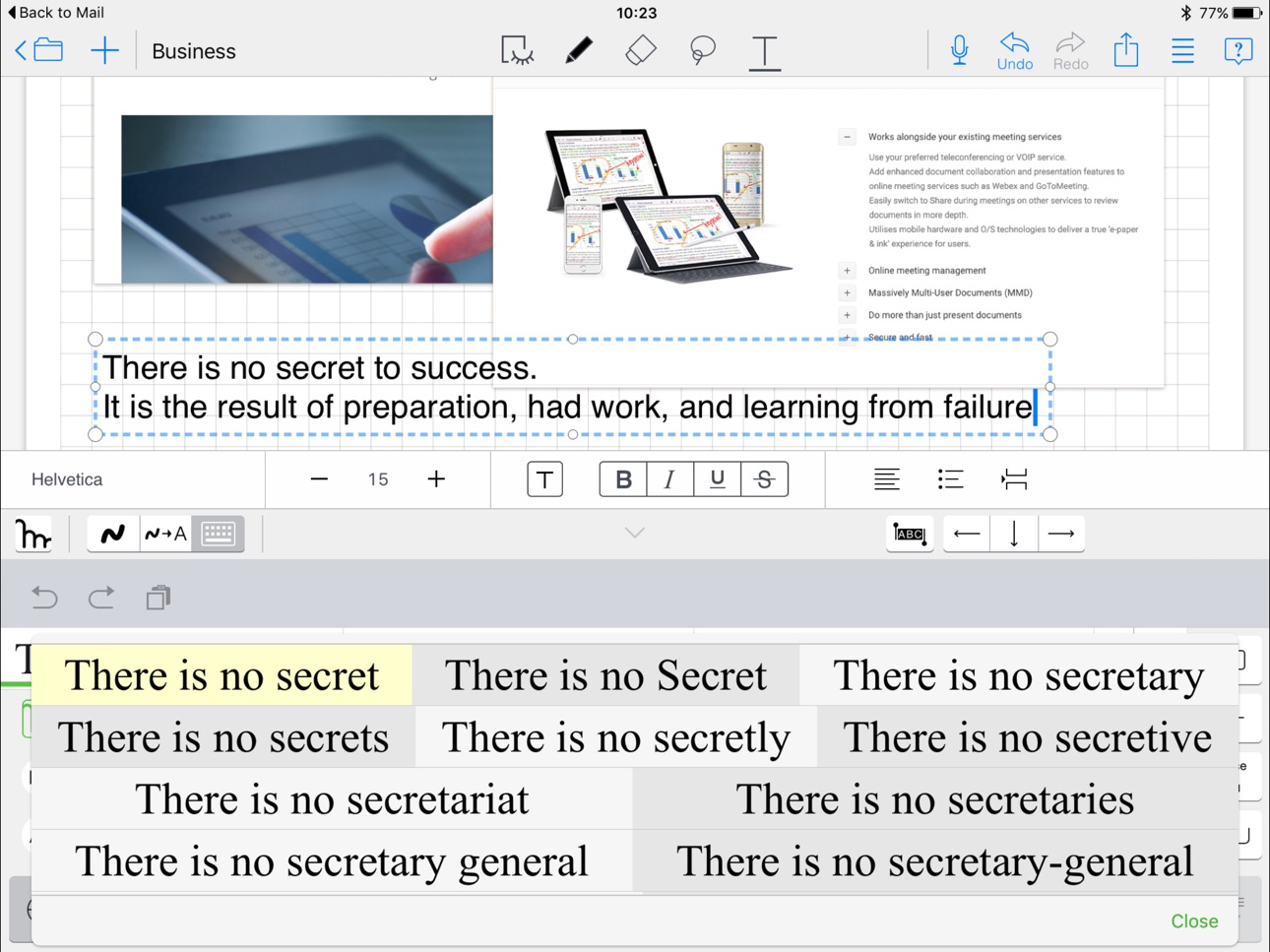 iPad screenshot
