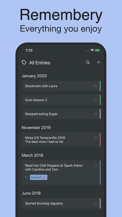 Screenshot #1 pour Remembery - Memory Journal