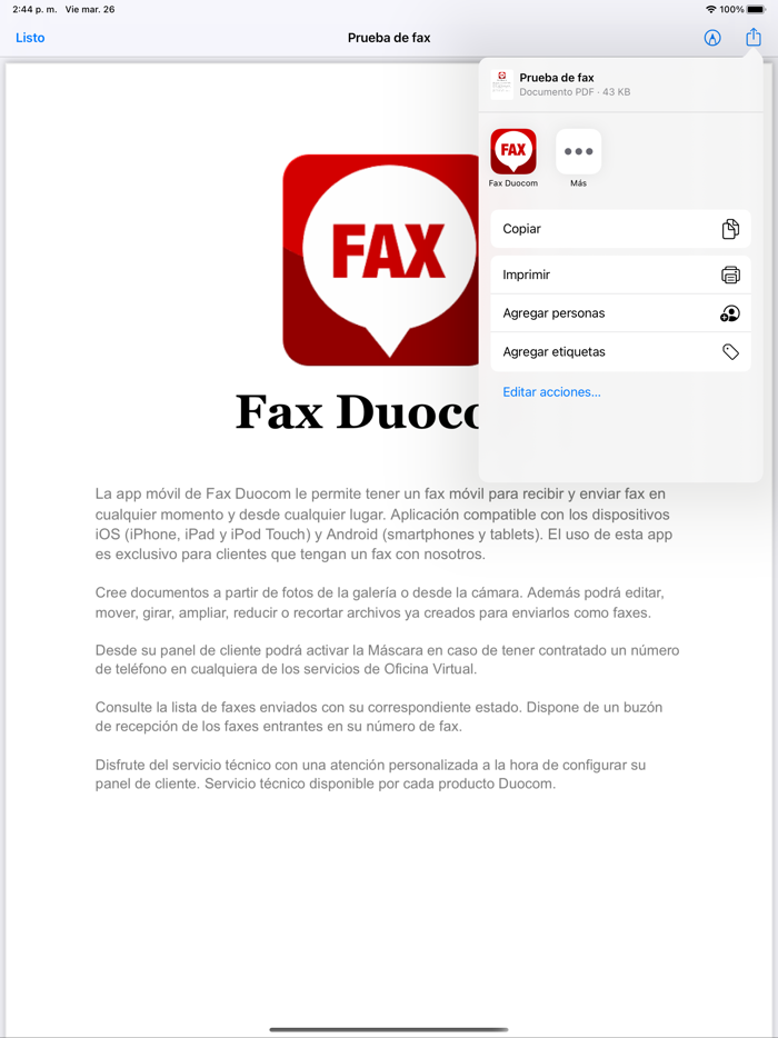 Fax Duocom - Enviar fax online