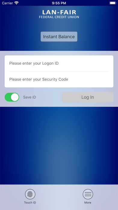 Lan-Fair Federal Credit Union Screenshot
