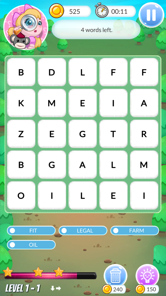 #4. Word search find hidden words (iOS) 由: Viktor Domonyi