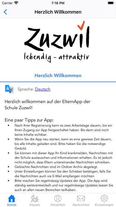 Schule Zuzwil Screenshot