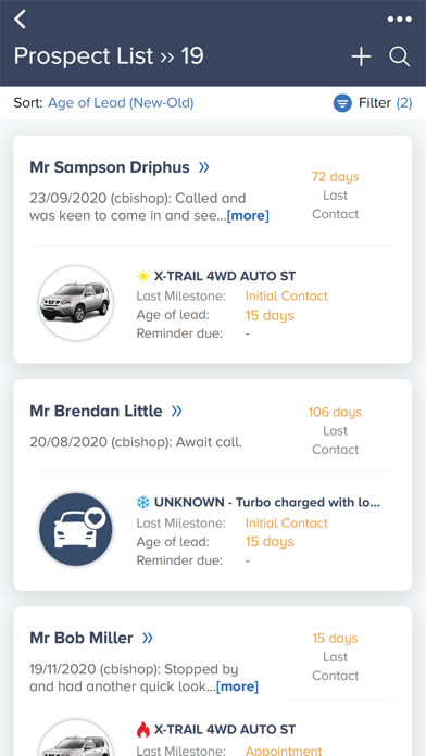 Dealer Prospects Screenshot