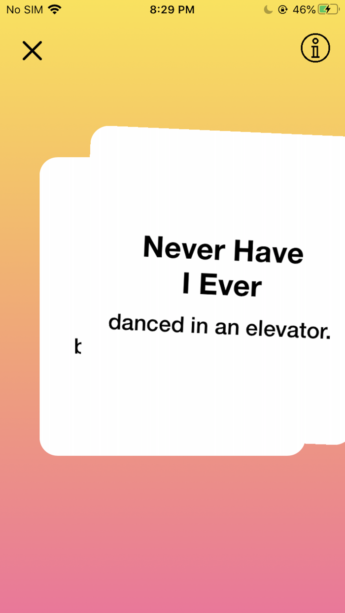 Party Never Have I Ever QA