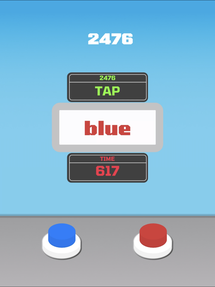 Tap Off - Reverse Stroop Test