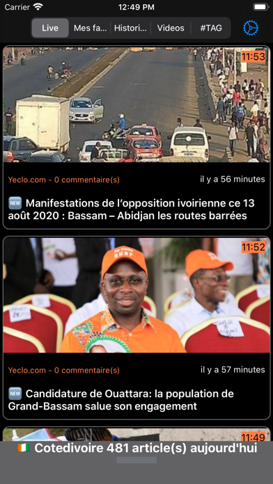 Actu Côte d'Ivoire: News Screenshot