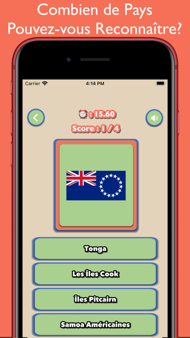 Screenshot #1 pour Quiz drapeaux.
