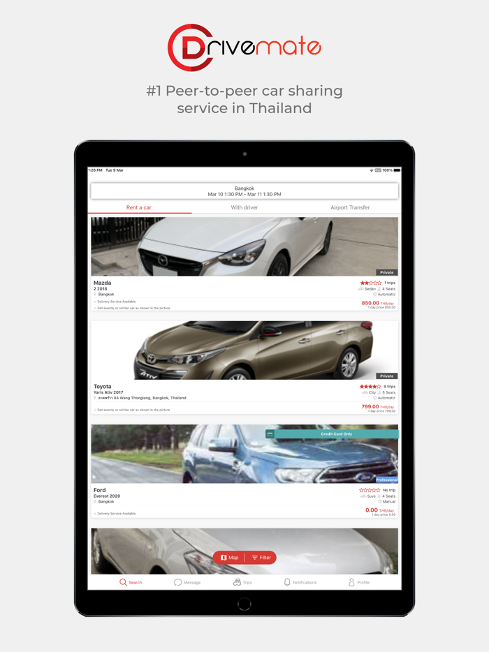 Drivemate P2P car rental