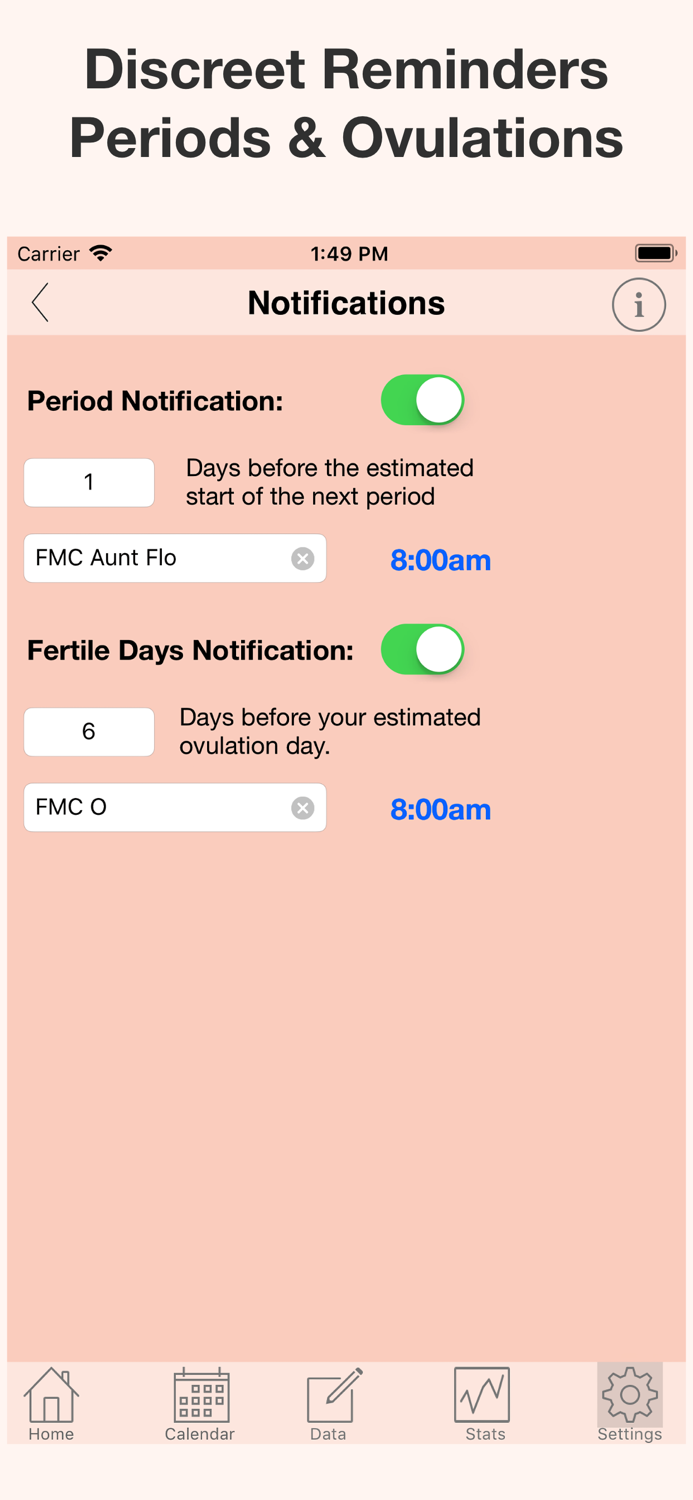 Menstrual Calendar FMC