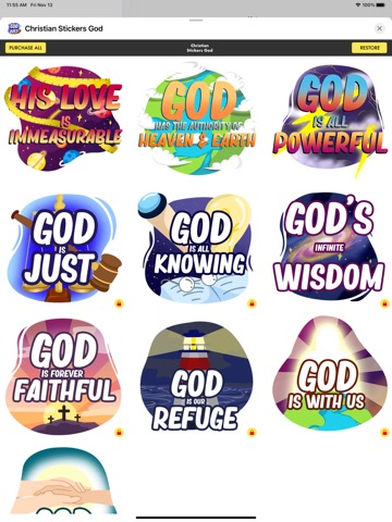 Christian Stickers - Godのおすすめ画像1