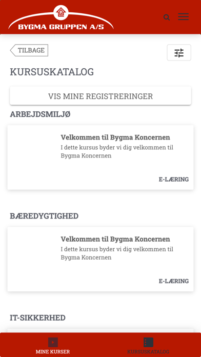 Bygma Læringsportal Screenshot