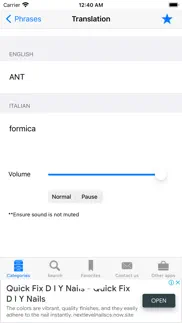 english to italian phrasebook iphone screenshot 3