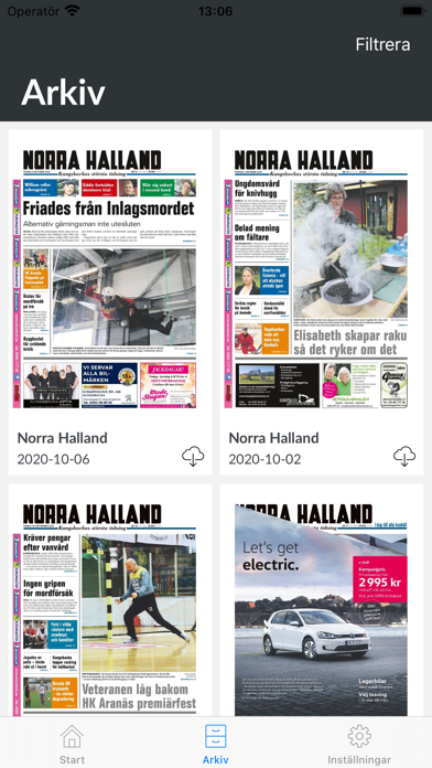 Norra Halland eNH Screenshot