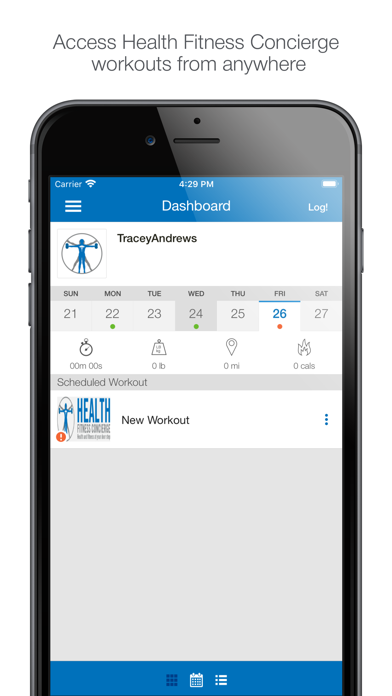 Health Fitness Concierge Screenshot